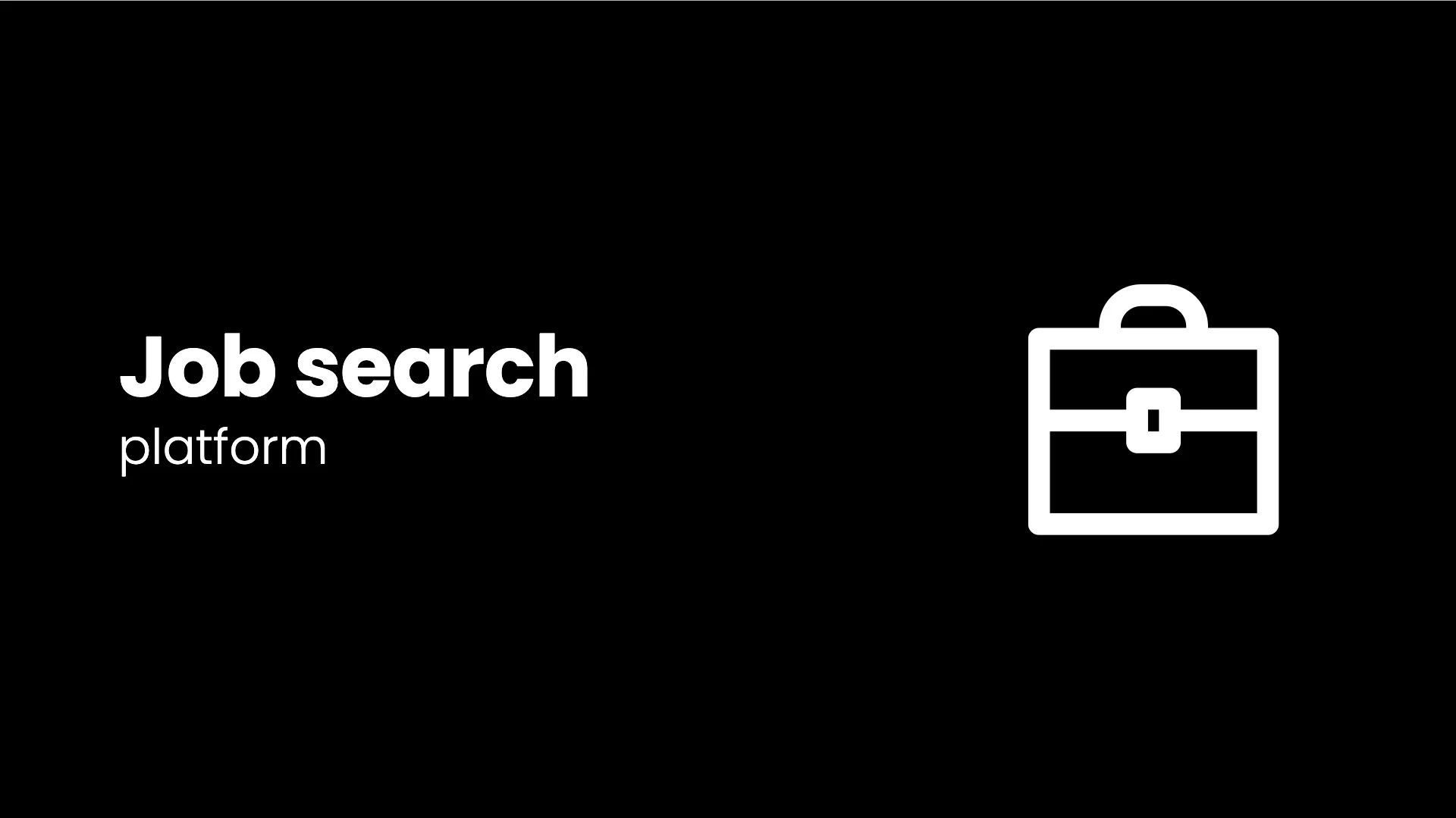 Cover of the job search platform case