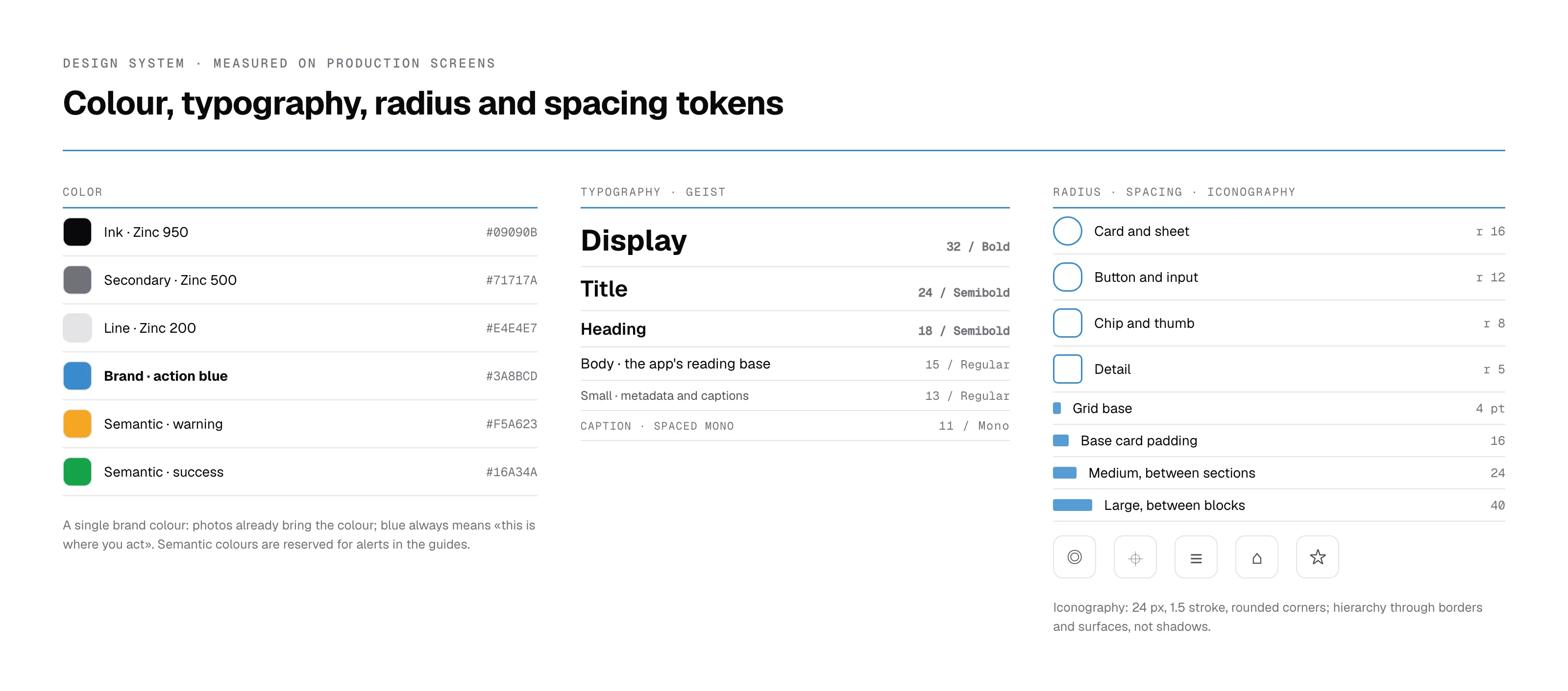 Design system tokens