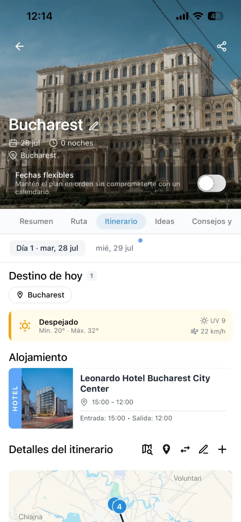 Itinerario 2026